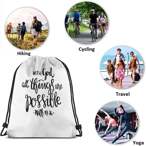 Miniatura 7 de Notas musicales Bolsas con cordón Mochila Bolsa de gimnasio Bolsa con cordón, Multi-a156, Mochilas de viaje