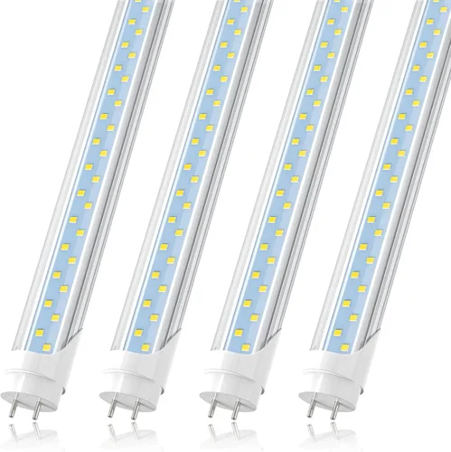 JESLED T8 - Bombillas LED tipo A+B de 4 pies, 24 W, 3000 lúmenes, 5000 K, luz blanca diurna, Plug and Play o derivación de lastre, repuesto de tubo