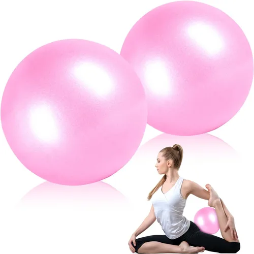 Miniatura 11 de Pelota de pilates de 9 pulgadas, pelota de ejercicio pequeña, pelota de entrenamiento para barra, pilates, yoga, estabilidad, entrenamiento