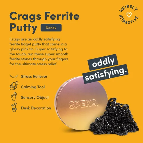 Miniatura 2 de Speks Original Crags - Masilla de ferrita Más de 1000 piedras de ferrita en una lata, juguete antiestrés para aliviar el estrés, juguete sensorial