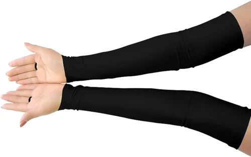 Miniatura 36 de Shinningstar Guantes largos de elastano elástico sin dedos sobre el codo para niñas y niños adultos