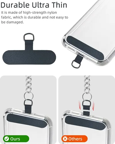 Miniatura 7 de Correa de muñeca para teléfono con cuentas de perlas, pulsera de teléfono desmontable con lengüeta de sujeción, pulsera universal con cuentas