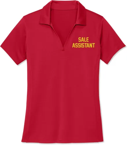 Miniatura 4 de Polo bordado personalizado para mujer con logotipo y logotipo de seda para mujer