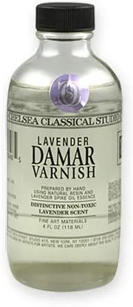 Miniatura 4 de Chelsea Classical Studio Barniz de retoque de lavanda, utilizado para la protección de obras de arte al óleo y transpirabilidad, botella de 2 onzas