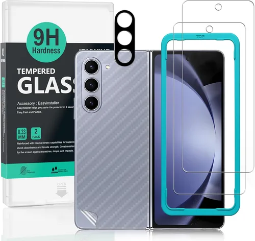 Miniatura 9 de Ibywind Protector de pantalla para Samsung Galaxy Z Fold4 5G (6.2 pulgadas), paquete de 2 + 1 protector de lente de cámara + 1 película trasera