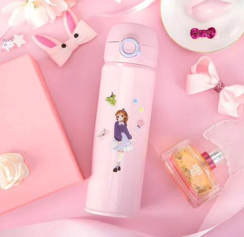 Miniatura 6 de 100 hojas de kit de calcomanías de chicas kawaii para diario - Lindas calcomanías de dibujos animados transparentes PET para álbumes de recortes