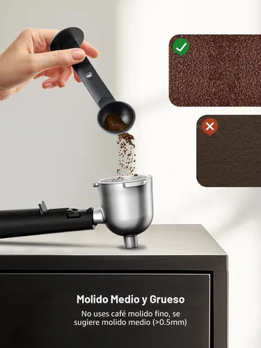 Miniatura 5 de KEENSTAR Máquina de café expreso de 3.5 bar con espumador de leche, máquina compacta de espresso y capuchino de 800 W con función