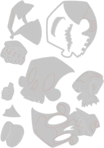 Miniatura 2 de Sizzix Tim Holtz - THINLITS DIE, Skelly Colorize