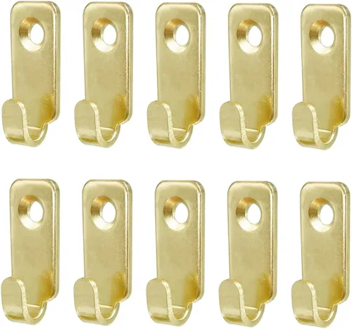 10 piezas de ganchos en J resistentes en forma de J de acero inoxidable 304 montados en la pared, mini gancho en J para marcos de fotos de espejo,