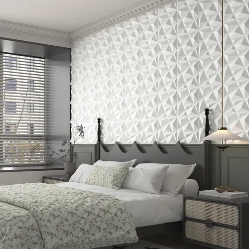 Miniatura 8 de MIX3D Paquete de 33 paneles de pared 3D, diseño moderno con textura de diamante para decoración de pared interior en sala de estar, dormitorio, sala