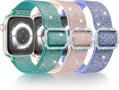 Miniatura 12 de LETOID Correas elásticas diseñadas para Apple Watch Band de 1.496 pulgadas, 1.575 pulgadas, 1.614 pulgadas, 1.654 pulgadas, 1.732 pulgadas, 1.772