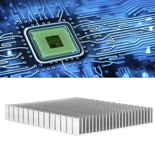 Miniatura 9 de Disipador de calor de aluminio Módulo disipador de calor 5.906x4.724x0.787 in Radiador de aleta más fresco para PC PC PCB Board Blanco