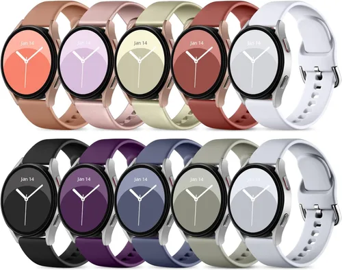 Miniatura 9 de DaQin Paquete de 10 correas compatibles con Samsung Galaxy Watch 7/6/5/4 1.575 in 1.732 in/Watch 6 Classic 1.693 in 1.850 in/Watch 5 Pro 1.772
