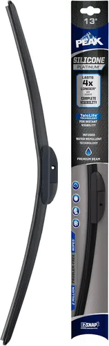 PEAK Silicone Platinum - Limpiaparabrisas delantero de 13 pulgadas, limpiaparabrisas de repuesto con conector universal, paquete de 1 unidad