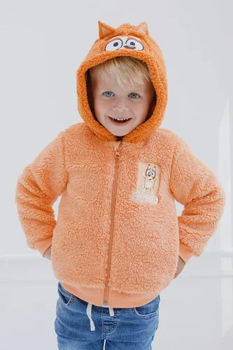Miniatura 2 de Bluey Bingo Cozy Sherpa - Sudadera con capucha para cosplay con cremallera para niños pequeños