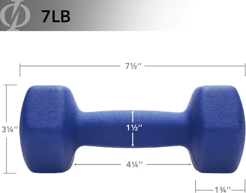 Miniatura 4 de Philosophy Gym Juego de 2 mancuernas de neopreno con forma hexagonal
