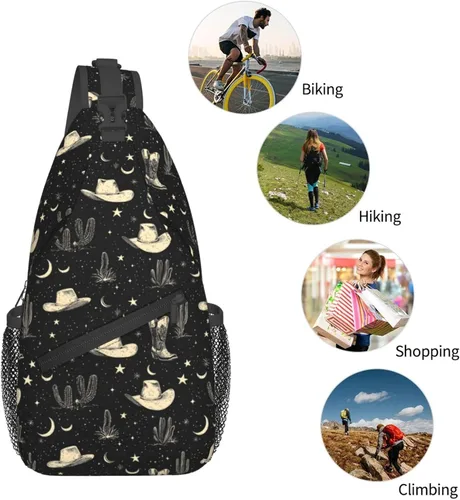Miniatura 5 de Small Crossbody Bags for Women Men - Vintage Western Cowboy 1 Print Adjustable Shoulder Bag Fanny Packs Belt Sling Bag Crossbody Purses Backpack for