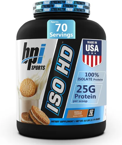 Miniatura 15 de BPI Sports ISO HD Proteína Aislada en Polvo – 100% Aislado de Suero, Polvo de Proteína para Ganancia Muscular - Chocolate Brownie - 1.6 Libras - 23