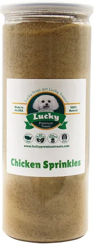 Miniatura 18 de Lucky Premium - Gránulos de atún – Decoración de comida para perros hecha con atún real, condimento para añadir sabor a cada comida (16 onzas)