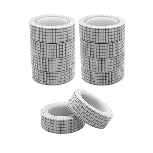Juego de 10 rollos de cinta Washi de rejilla blanca de 33 pies 3/5 pulgadas de ancho, cintas adhesivas para manualidades, planificadores de álbumes
