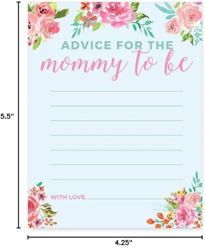 Miniatura 2 de Andaz Press Pink Roses English Tea Party Tea Party Colección Baby Shower Advice for the Mommy to Be Tarjetas, paquete de 20, actividades