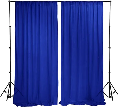 Miniatura 10 de Cortina de gasa roja de 5 x 7 pies, 2 paneles de telón de fondo de gasa para cortinas de decoración de boda, cortinas semitransparentes de tul