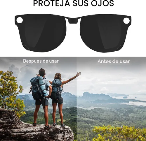 Miniatura 4 de HIBLOKS Clips polarizados para Ray-Ban Meta Wayfarer (RW4008 y RW4012 Grande 53-22), clips de decoloración compatibles con Ray-Ban Meta Wayfarer Gen