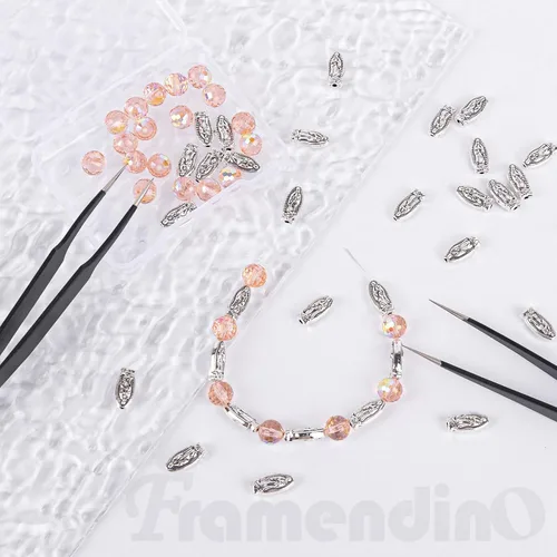 Miniatura 3 de Framendino, Paquete de 60 cuentas de Virgen María, Nuestra Señora de Guadalupe, abalorios espaciadores sueltos para hacer joyas Plateado