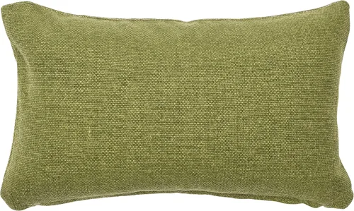 Creative Co-Op Funda de almohada lumbar de lona tejida, 12 x 20 pulgadas, color verde salvia