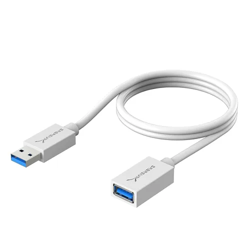 Miniatura 12 de SABRENT Cable de Extensión USB 3.0 22AWG - A-Macho a A-Hembra [Blanco] 10 Pies (CB-301W)