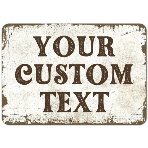 Señal personalizada rústica, carteles de metal personalizados, regalo para Navidad, cueva del hombre, para uso en interiores y exteriores 10x7