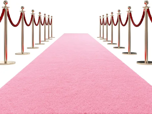 Miniatura 10 de HOMBYS Alfombra de pasillo extra gruesa de 450 GSM, 0,9 x 4,6 m, alfombra roja para fiestas y eventos, alfombra de felpa resistente para escalones