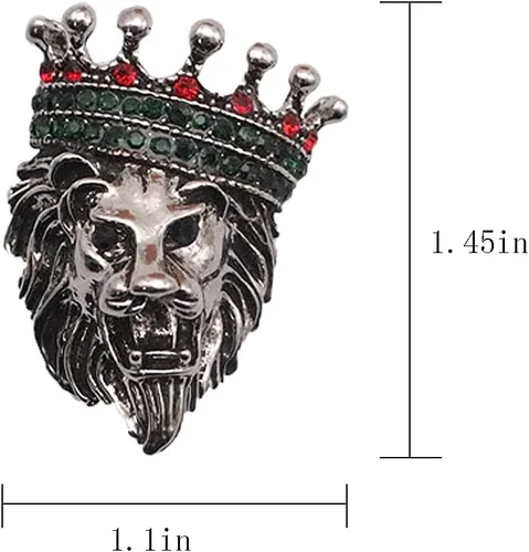Miniatura 2 de Glorovazas - Pomo de gabinete de león – Mango de animal retro, 6 piezas de decoración de corona para tocador
