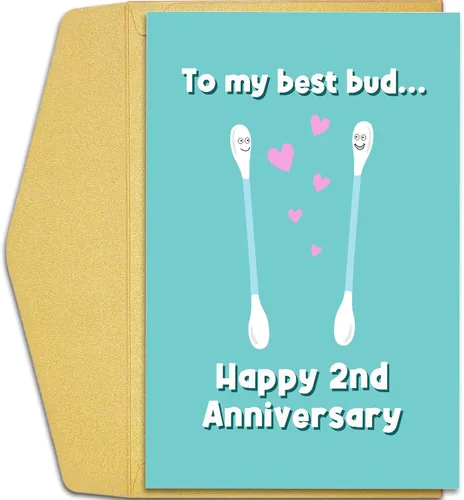 Miniatura 12 de Qiliji Tarjeta Romántica de 1er Aniversario, Tarjeta de Feliz 1er Aniversario para Él Ella, Tarjeta de Aniversario de Boda de Primer Año, 1 Año
