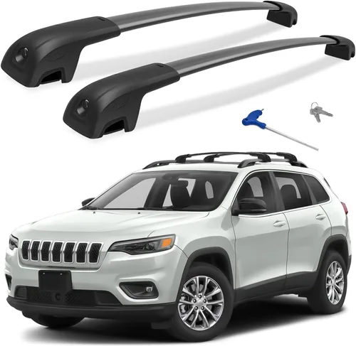 Miniatura 9 de Barras transversales para portaequipajes compatibles con Jeep Grand Cherokee Altitude & SRT y Trackhawk 2011-2022 con molduras negras para techo