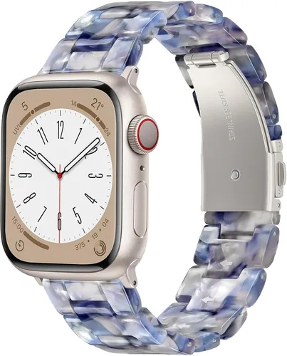 Miniatura 34 de V-MORO - Correas de resina compatibles con Apple Watch Series 11/10/9/8/7 y SE/6/5/4/3/2/1/SE3 de 1.49, 1.57, 1.61, 1.65 pulgadas, correa ligera