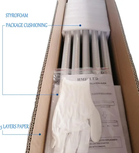 Miniatura 8 de Tubo de luces LED T8 de 4 pies, paquete de 25 unidades, grado comercial para oficina y supermercado, 3000 lm súper brillante, 22 W