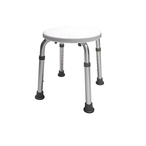 Graham-Field 2060R-1 Lumex - Taburete de ducha, altura ajustable, pies antideslizantes y capacidad de peso de 300 libras, color blanco