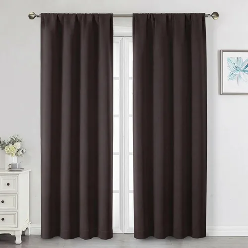 Miniatura 185 de Cortinas opacas para dormitorio, sala de estar, juego de 2 paneles de 54 pulgadas de largo, cortinas de oscurecimiento de habitación con aislamiento