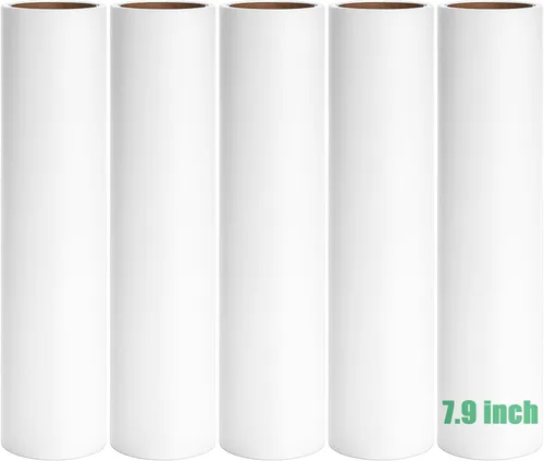 Miniatura 12 de Solo repuestos de rodillo de pelusa de 8.7 pulgadas, compatible con rodillo de pelusa Mammoth, repuesto de rodillo adhesivo extra grande, 5 rollos