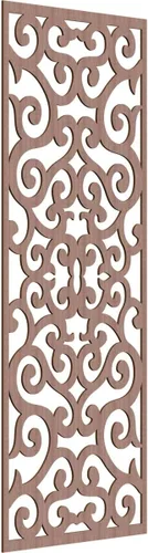 Miniatura 71 de Eveline - Paneles decorativos de pared de madera con calado, 13 3/8 pulgadas de ancho x 34 3/8 pulgadas de alto x 3/8 de alto, roble rojo rojo