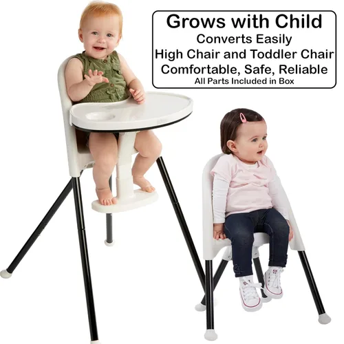 Miniatura 2 de Primo Cozy Tot - Silla alta plegable convertible de lujo y silla para niños pequeños, silla alta plegable portátil para bebé/niños pequeños, apta