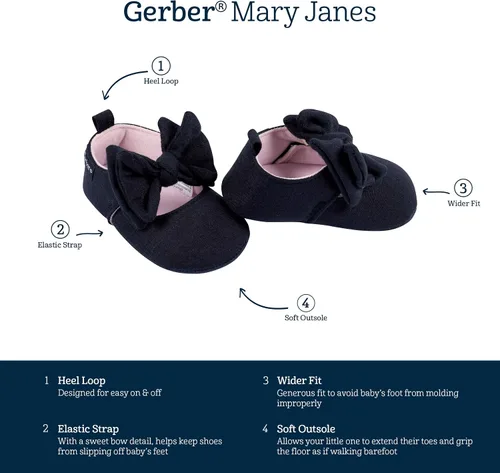 Miniatura 6 de Gerber Zapato unisex para cuna de ballet para niños recién nacidos