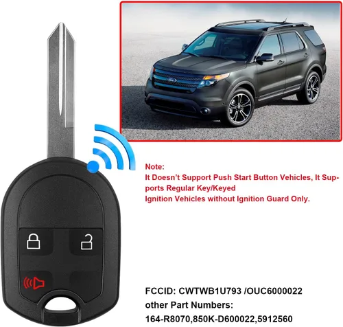 Miniatura 6 de Reemplazo del mando a distancia para FCCID: CWTWB1U793 se adapta a Ford F150 F250 F350 04-2016/F-450 Flex 09-2017 Explorer 01-2015/Escape Ranger