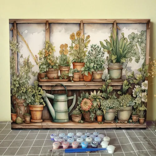 Miniatura 10 de Pintura de frutas por números para adultos, pintura al óleo digital de uva, sandía, naranja, melocotón, ciruela, lienzo, pintura acrílica, divertida
