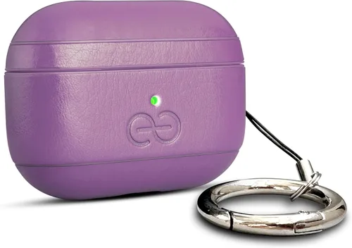 Miniatura 45 de Dreem Om - Funda para estuche con clip para llavero compatible con AirPods 1 y 2, funda de cuero vegano para Airpods para hombres y mujeres, Negro