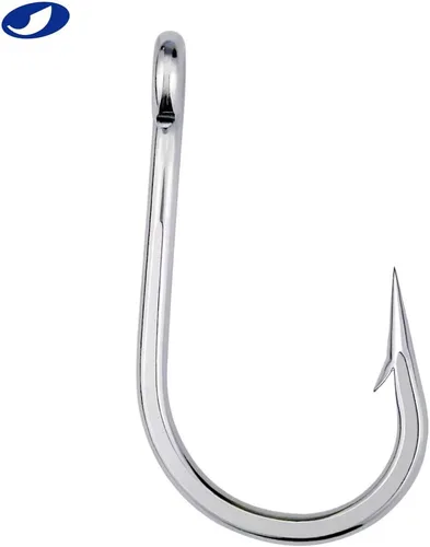 Miniatura 4 de OCEAN CAT Anzuelo de pesca clásico de acero inoxidable con púas de punto de desplazamiento de pulpo, círculo, anzuelos de pesca para pesca de agua