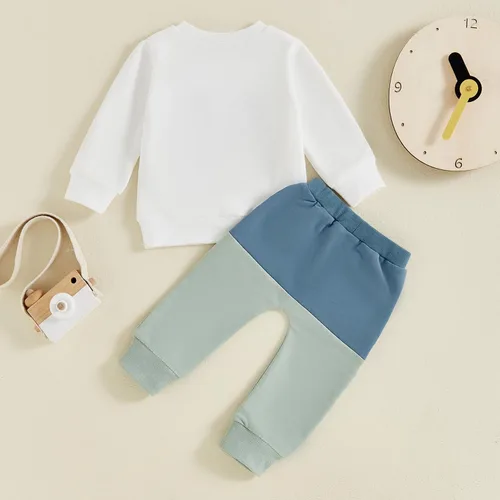 Miniatura 152 de BemeyourBBs Conjunto divertido de sudadera y pantalones de manga larga con letras divertidas para bebé niño y niño