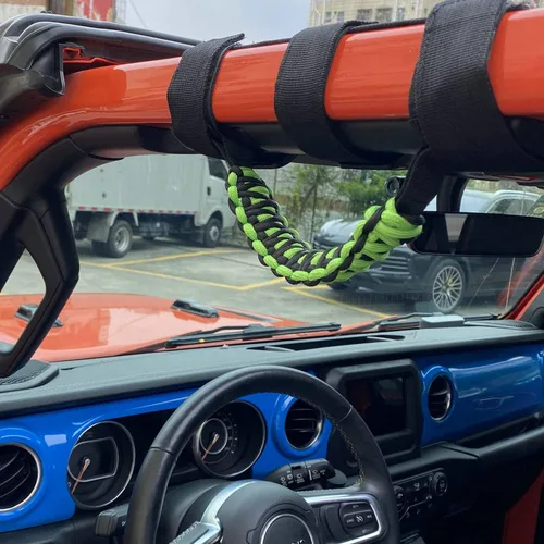 Miniatura 7 de 4 asas de agarre de barra antivuelco compatibles con Jeep Wrangler JLU JK JKU TJ YJ LJ JT JL y Gladiator JT 1987-2021 UTV y ATV, se adapta a barras