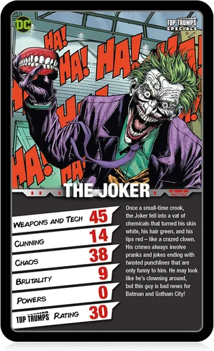 Miniatura 3 de Top Trumps Juego de cartas DC Super Villains - Juegos familiares para niños y adultos - Juegos de aprendizaje - Juegos de cartas para niños para 2